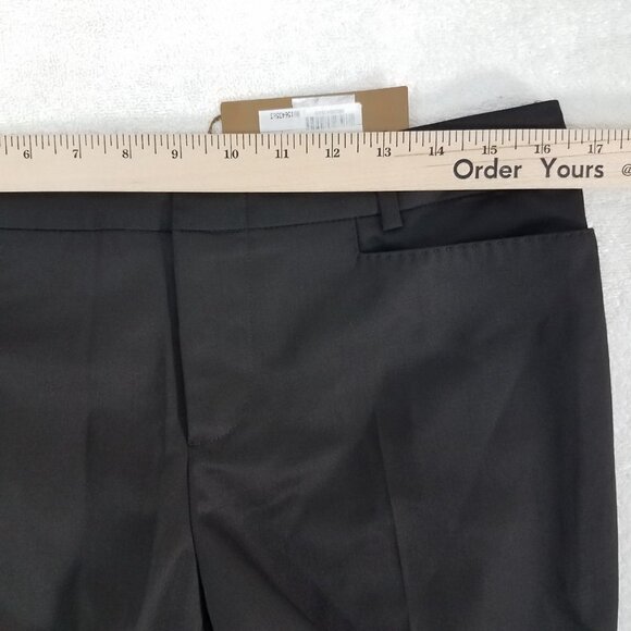 NEW GUCCI Uniform IT Size 44 Black Flared Pants Trousers Black Unfinished Hem - Picture 11 of 13
